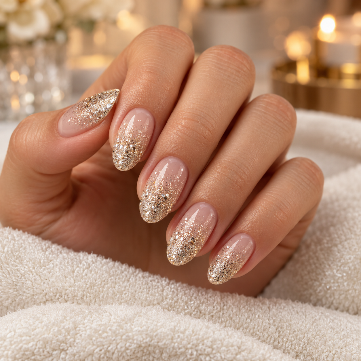 Glitter Glam nail style