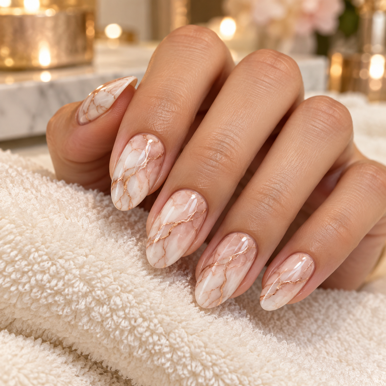 Marble Art nail style